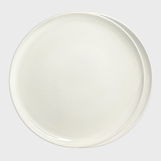 Elements White Beige Dinner Plate Set Of 2