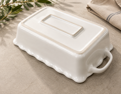 Mira Large Rectangular Baker – Ivory Reactive