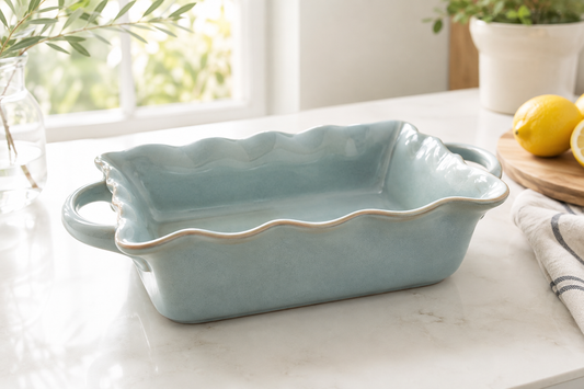 Mira Large Rectangular Baker – Seafoam Reactive