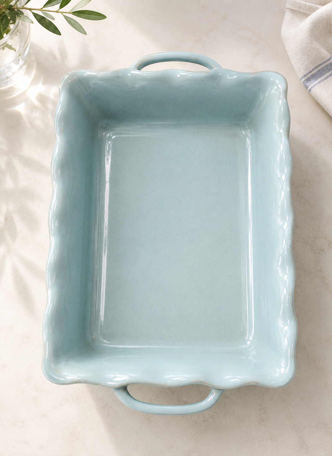 Mira Large Rectangular Baker – Seafoam Reactive