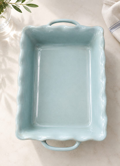 Mira Large Rectangular Baker – Seafoam Reactive