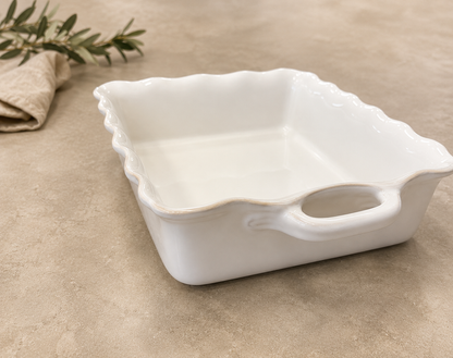 Mira Large Rectangular Baker – Ivory Reactive