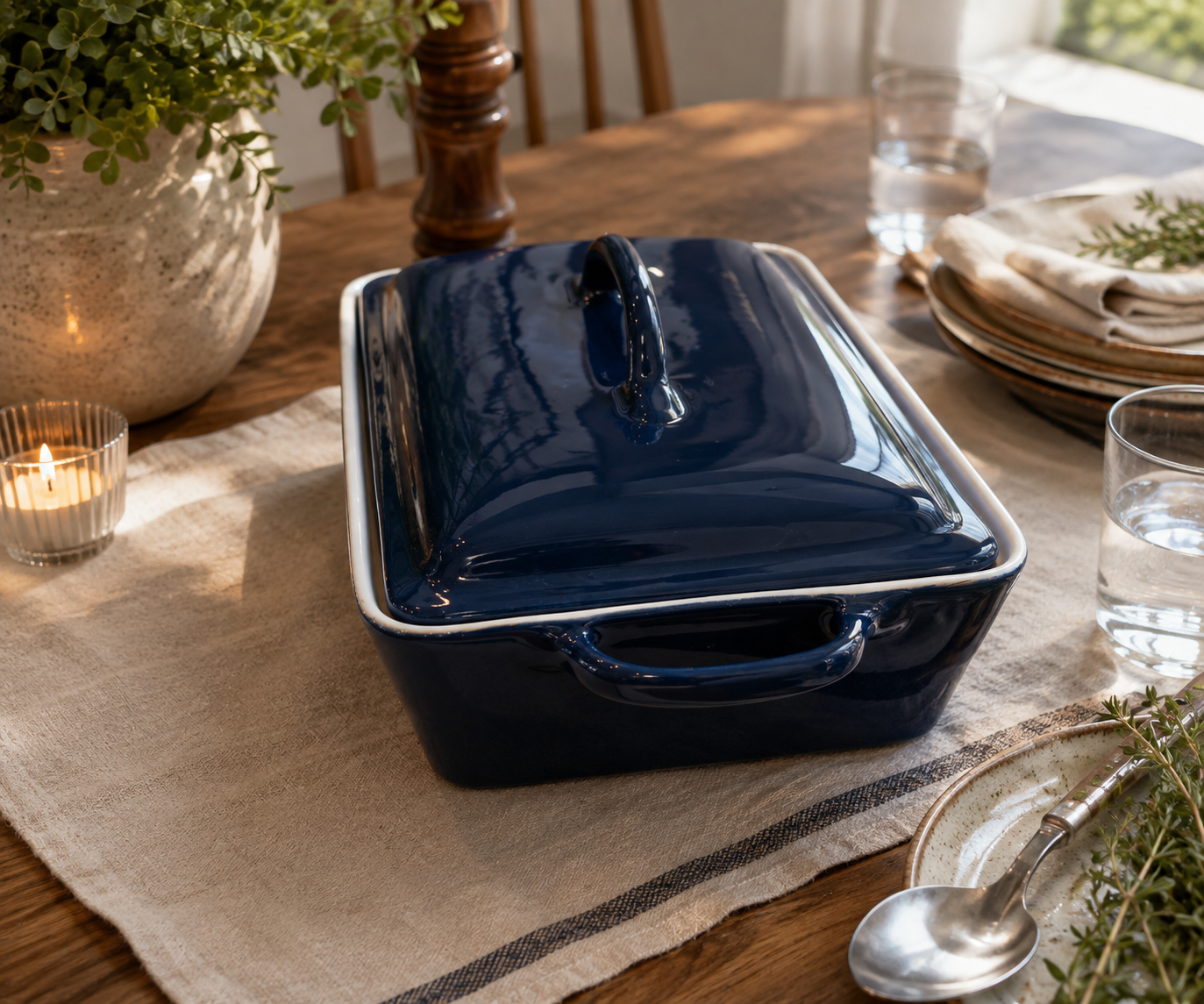 Mira Casserole Baker – Blue