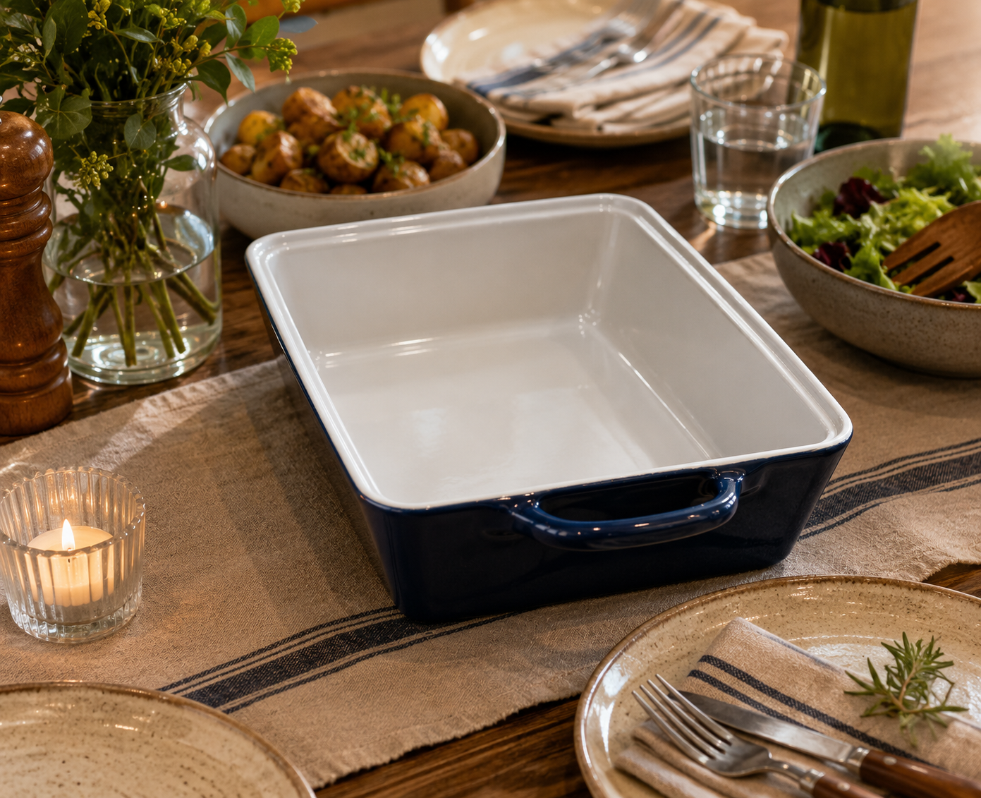 Mira Casserole Baker – Blue