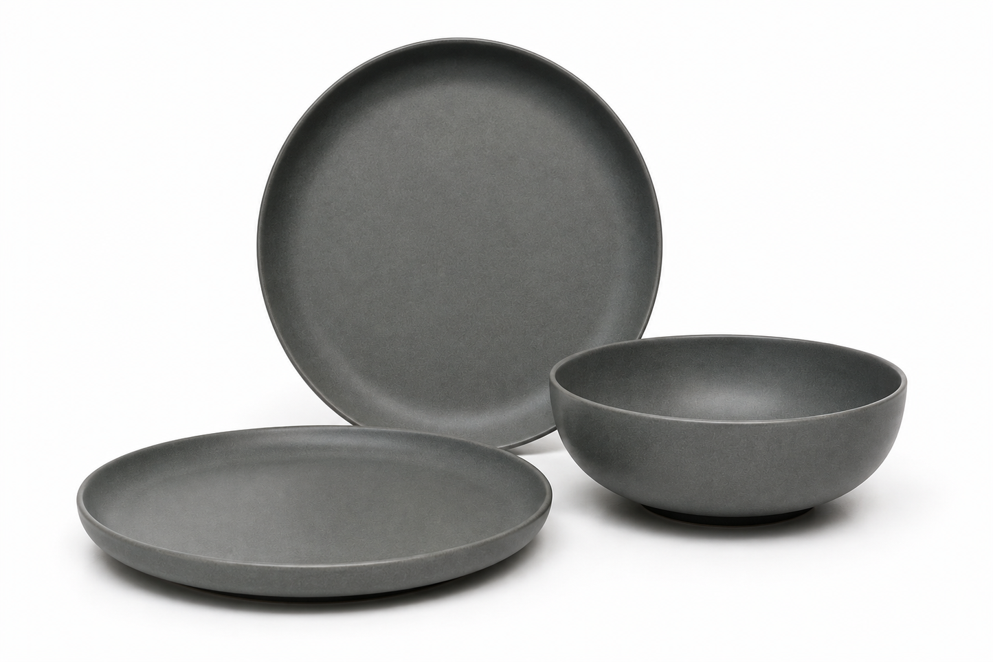 Silhouette Graphite Dinnerware Set of 12