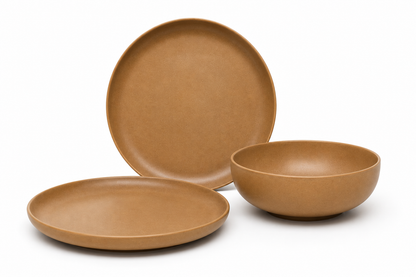 Silhouette Caramel Dinnerware Set of 12