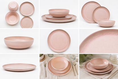 Silhouette Blush Dinnerware Set of 12