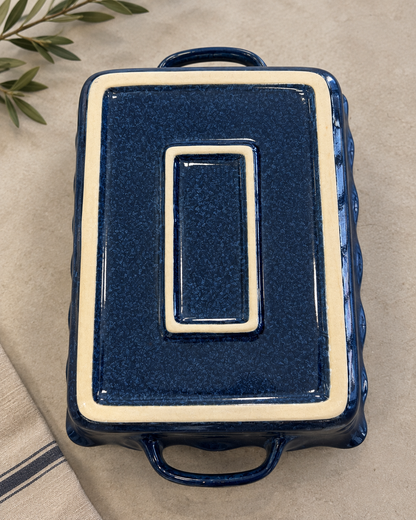 Mira Medium Rectangular Baker – Midnight Blue