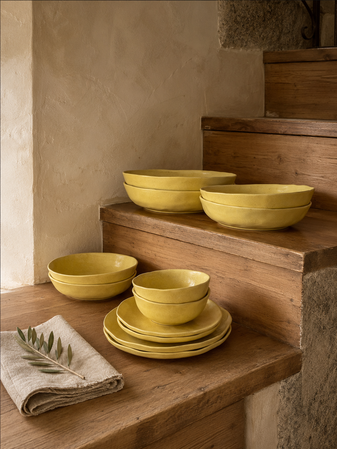 Nuvia 12 Piece Tableware Set Yellow