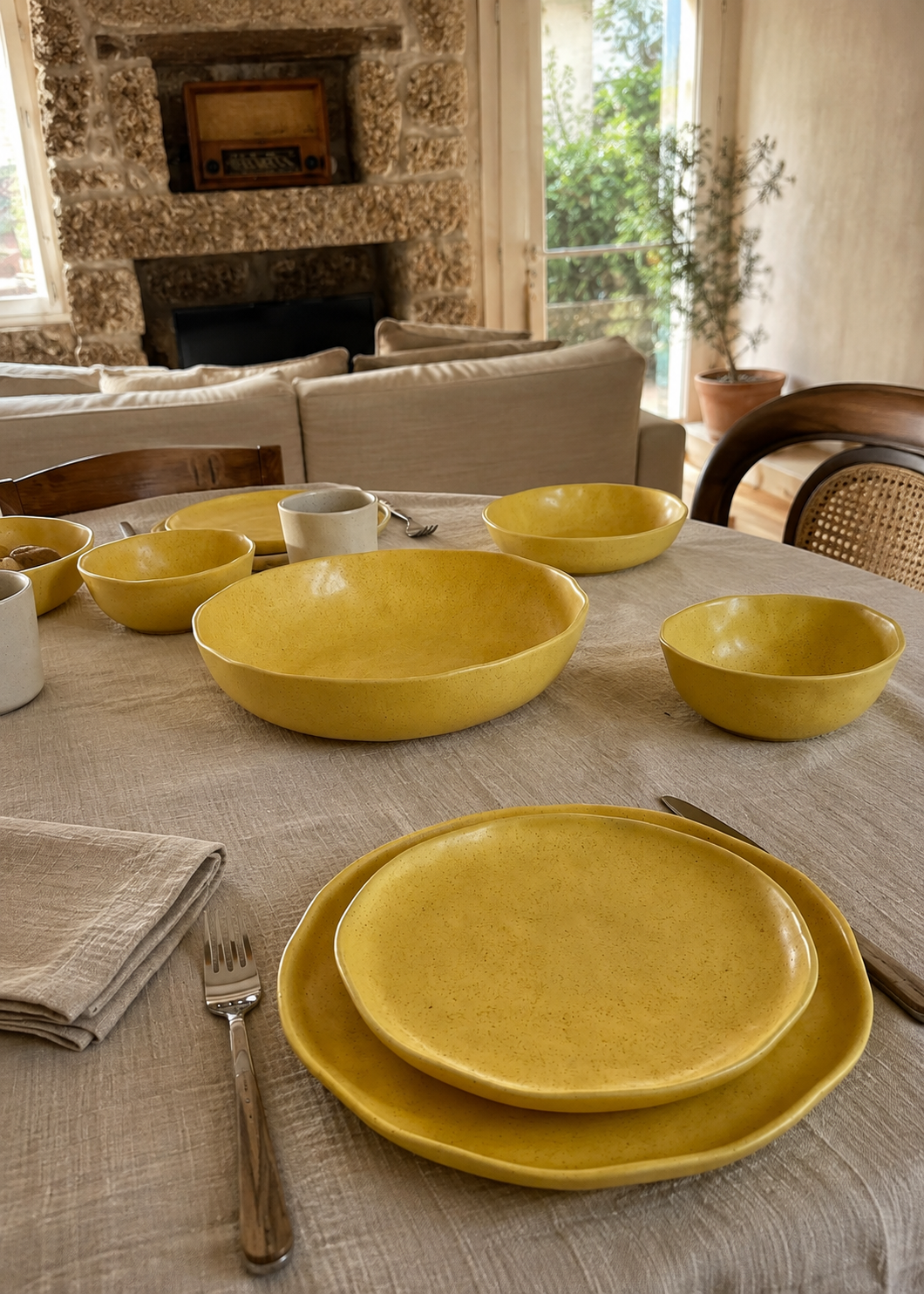 Nuvia 12 Piece Tableware Set Yellow
