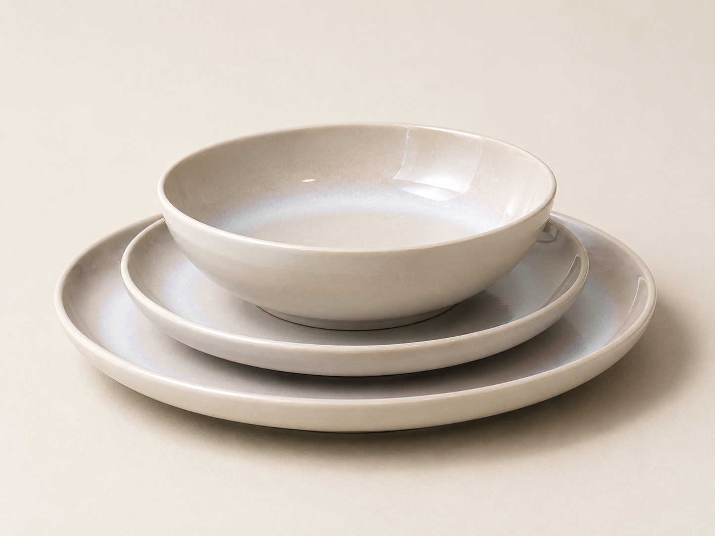 Silhouette Cream White Dinnerware Set of 12