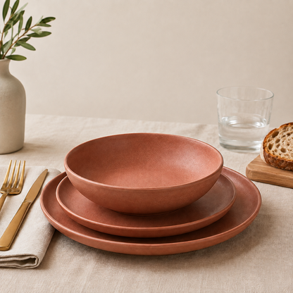 Silhouette Terracotta Dinnerware Set of 12