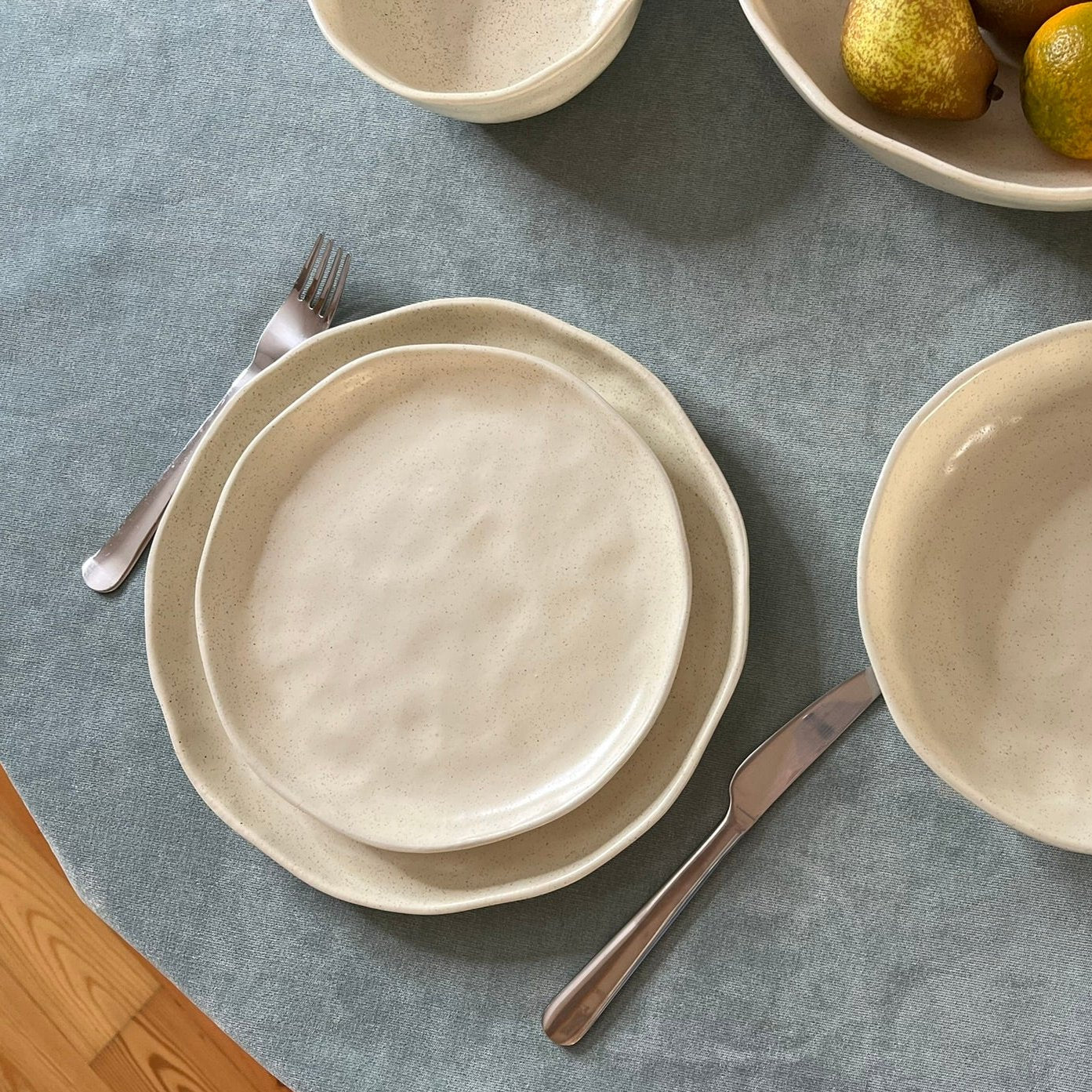 Dessert plate Nuvia White Speckles