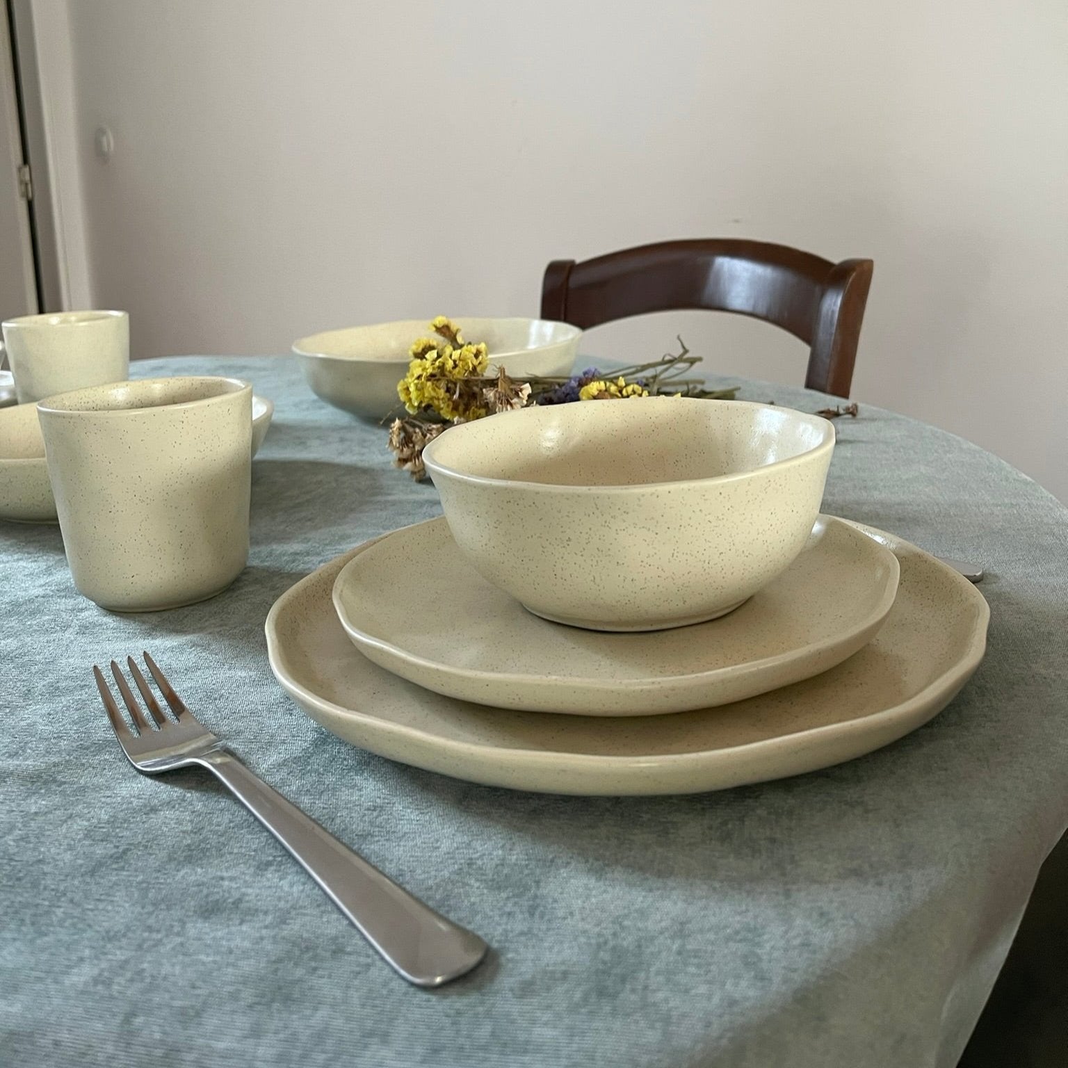 Dinner Plate Nuvia White Speckles