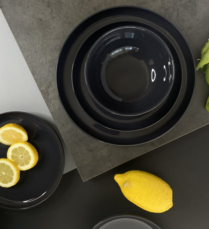 Elements Fossil Grey Dinnerware Set for 8 people