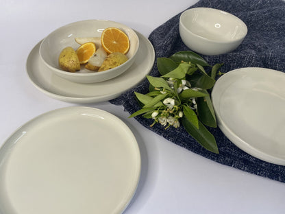 Elements White Beige Bowl Set Of 4