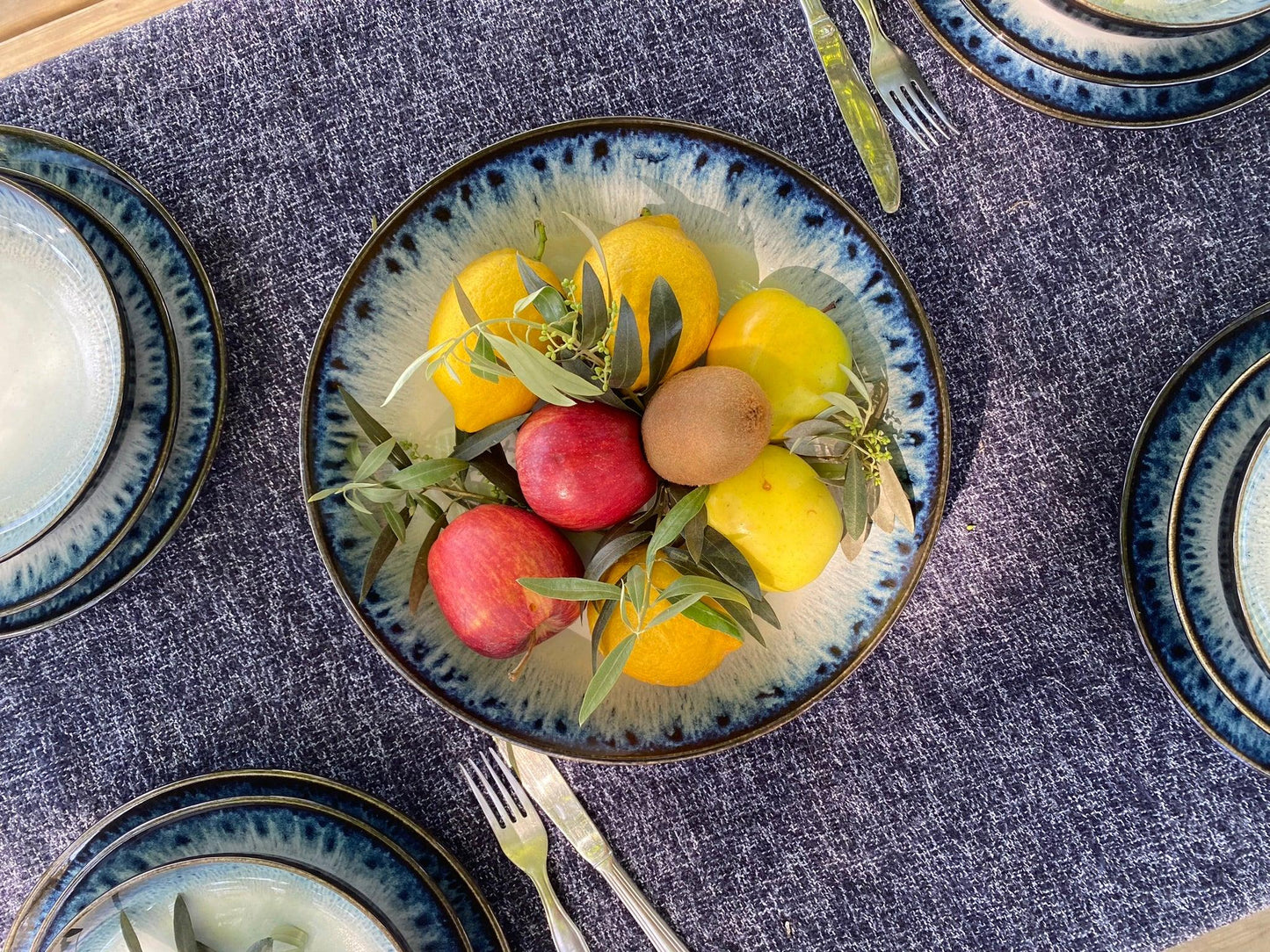 Blue and White Serving Bowl Aime Collection