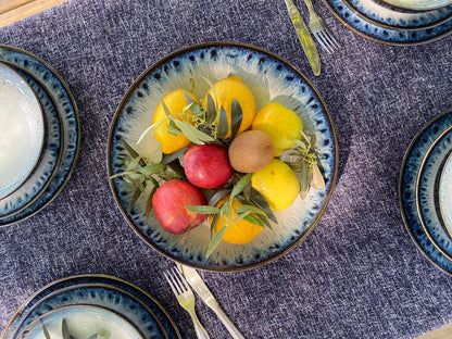 Blue and White Serving Bowl Aime Collection