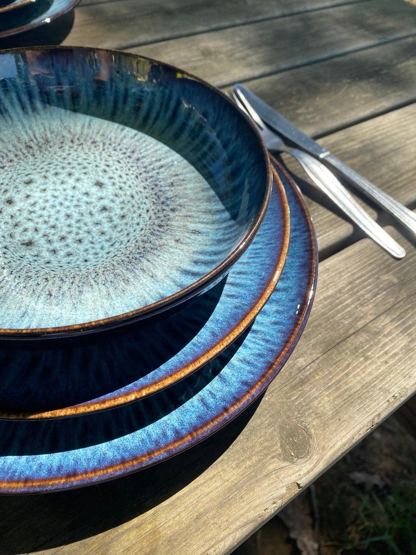 Sumk Reactive Blue dinner set