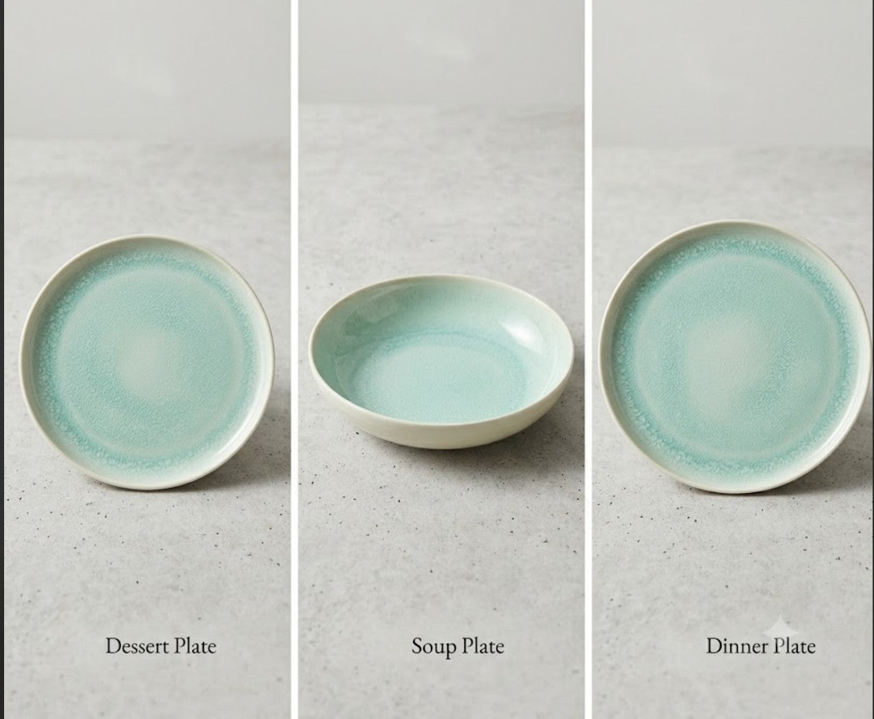 Silhouette Mint Green Dinnerware Set of 12