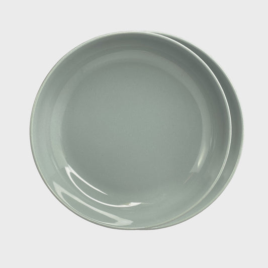 Elements Green Olive Soup Plate Set Of 2 - Terrea