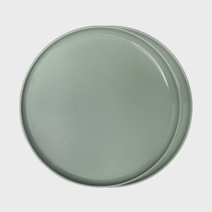 Elements Green Olive Dessert Plate Set Of 2 - Terrea