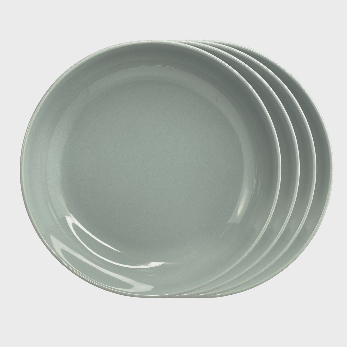 Elements Green Olive Soup Plate Set Of 4 - Terrea