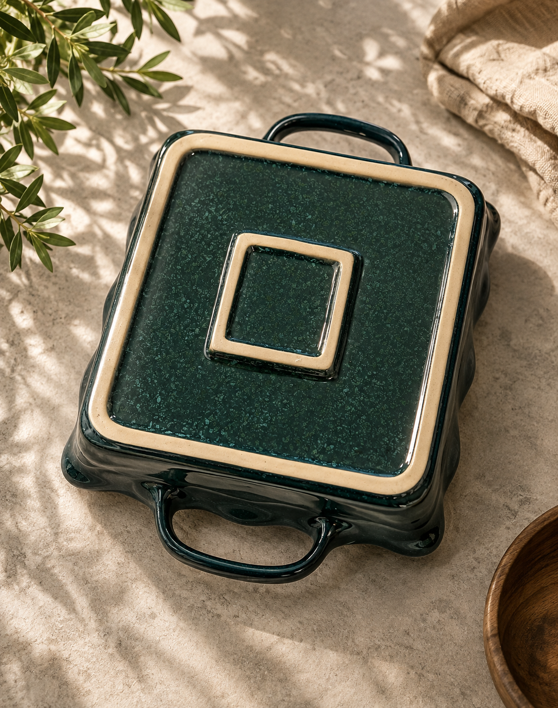 Mira Square Baker – Forest Green Reactive