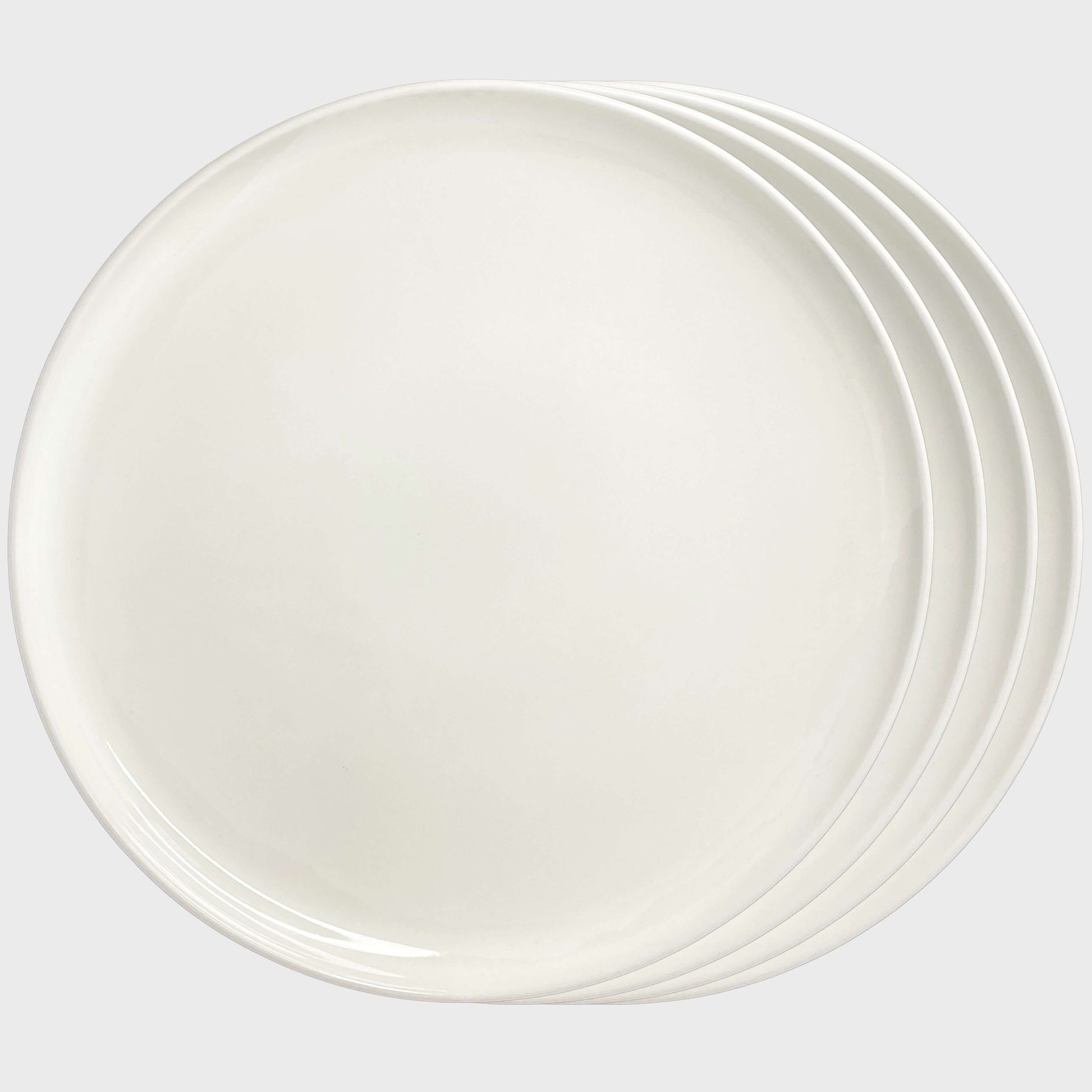 Elements White Beige Dinner Plate Set Of 4 - Terrea