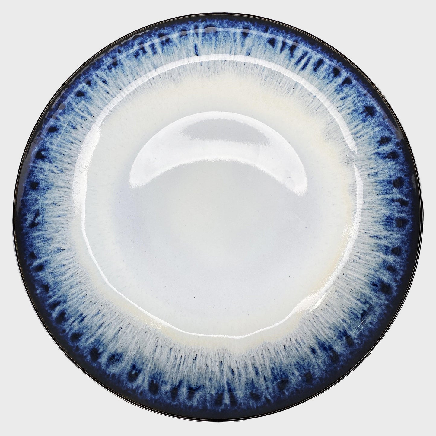 Colorful reactive Blue and White Serving Bowl Aime Collection