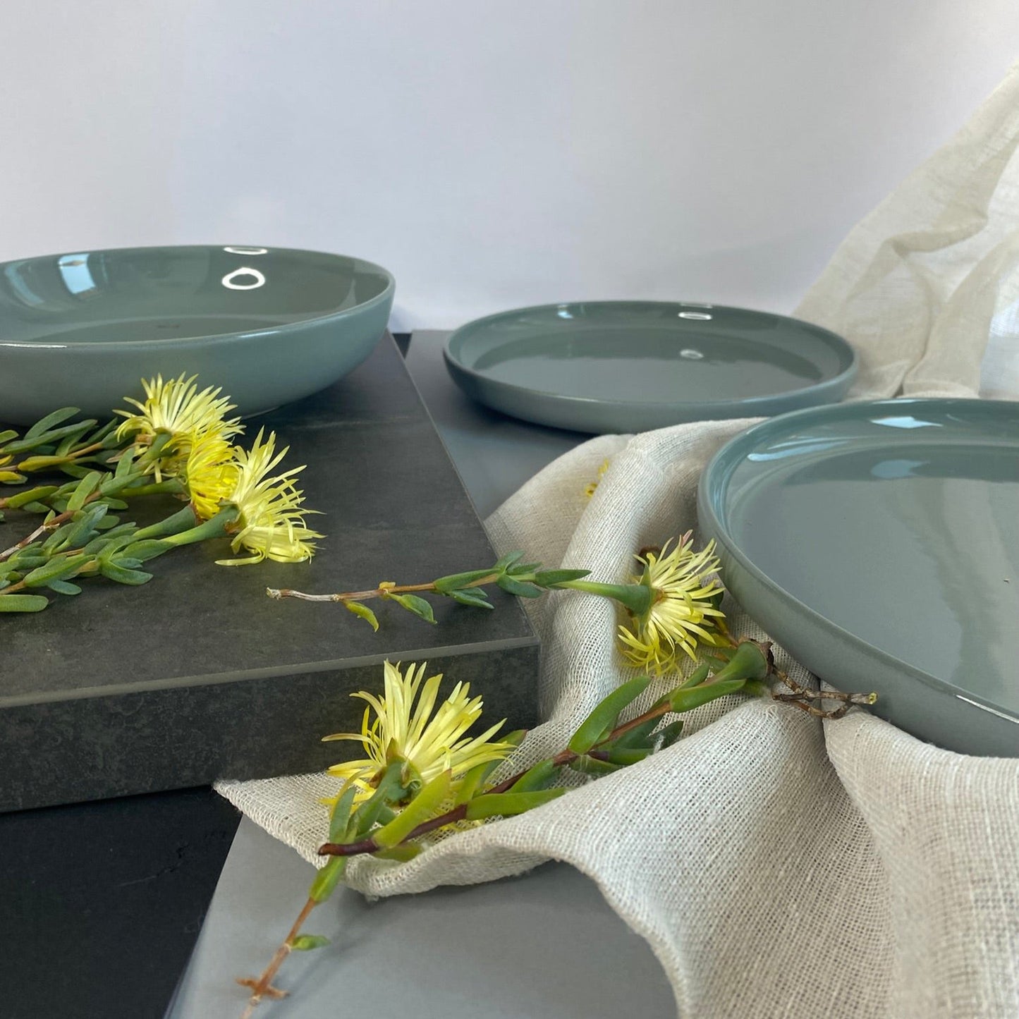 Set of Green Plates