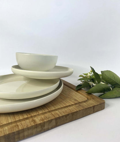 Elements White Beige Bowl Set Of 2