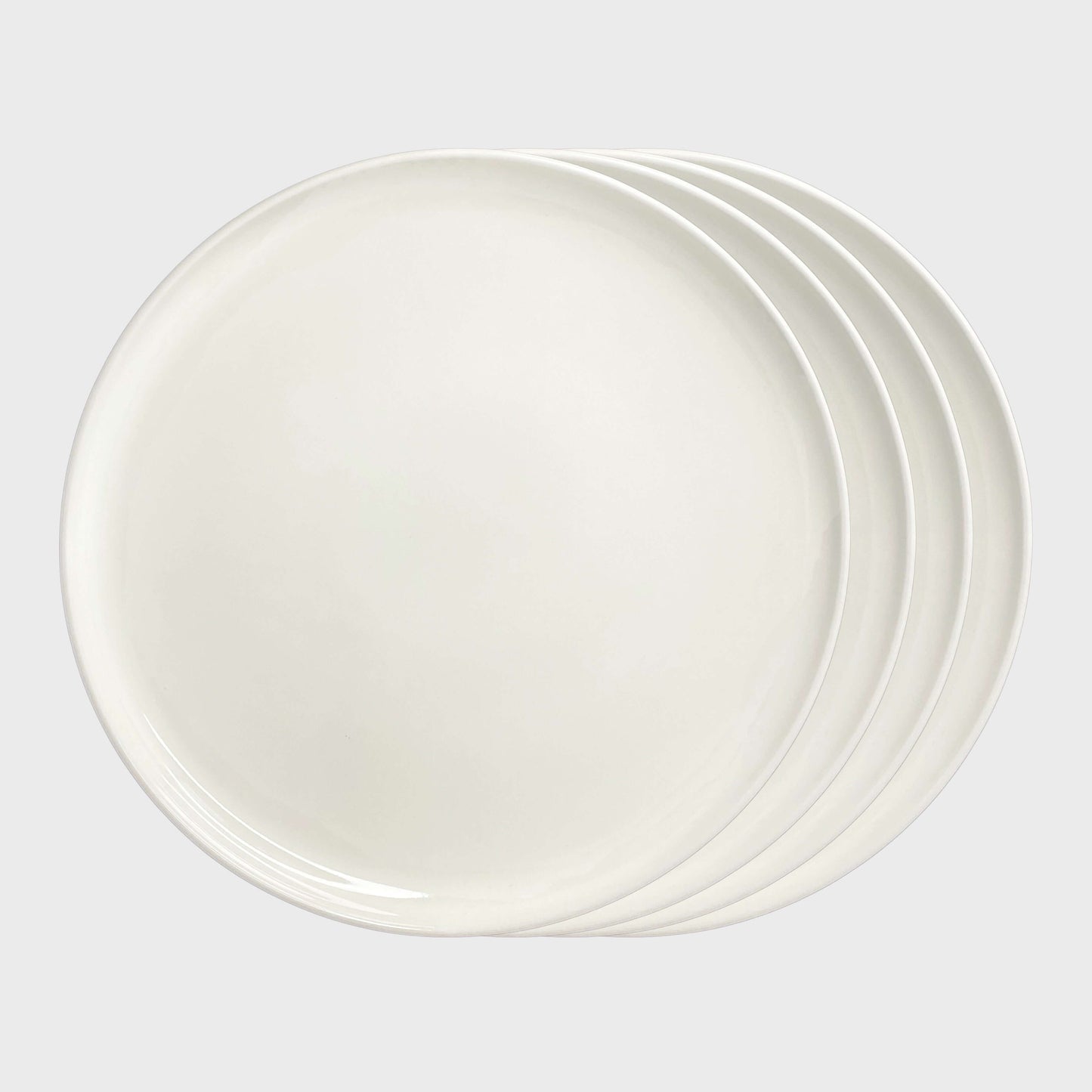 Elements White Beige Dessert Plate Set Of 4 - Terrea